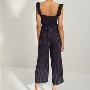 Wilfred Pinstripe Faun Wide-Leg Pant